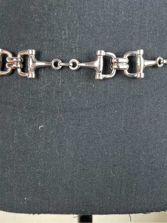 ESCADA Women’s Silver Tone Adjustable Equestrian Chain Link Horse Bit Belt main image 7